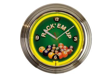 Wandklok Rack'em Up Neon