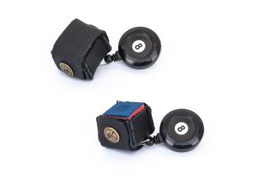 Leren krijthouder met spoel