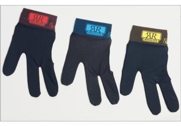 Handschoen Renzline zwart, klittenband met kleur