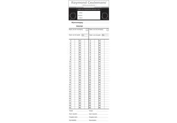 Telblokken Raymond Ceulemans ® 60 beurten