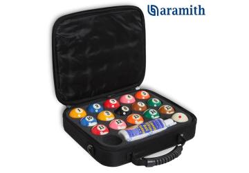 Aramith Pool ballen SUPER-PRO TV 57.2 in nylon tas