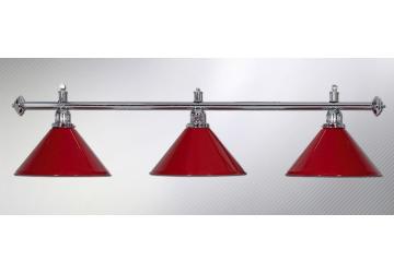 stanglamp met 3 x rode kap