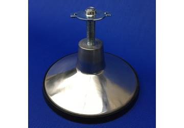 stelpoot aluminium gepolijst met ring 6 inch