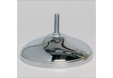 stelpoot chroom 130 mm - schroefdr. M10